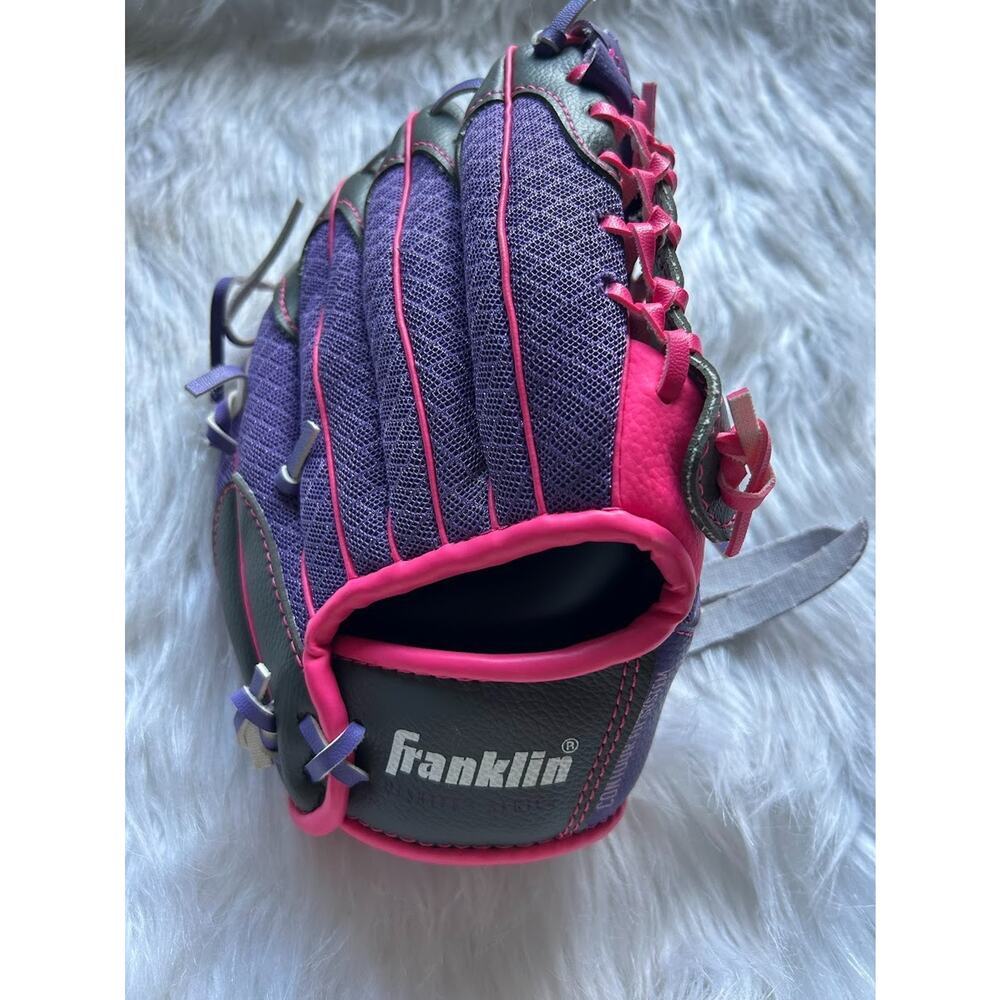 Franklin Teeball Glove-9.5"Mesh Tek Right Hand Throw Purple Pink - Picture 5 of 9
